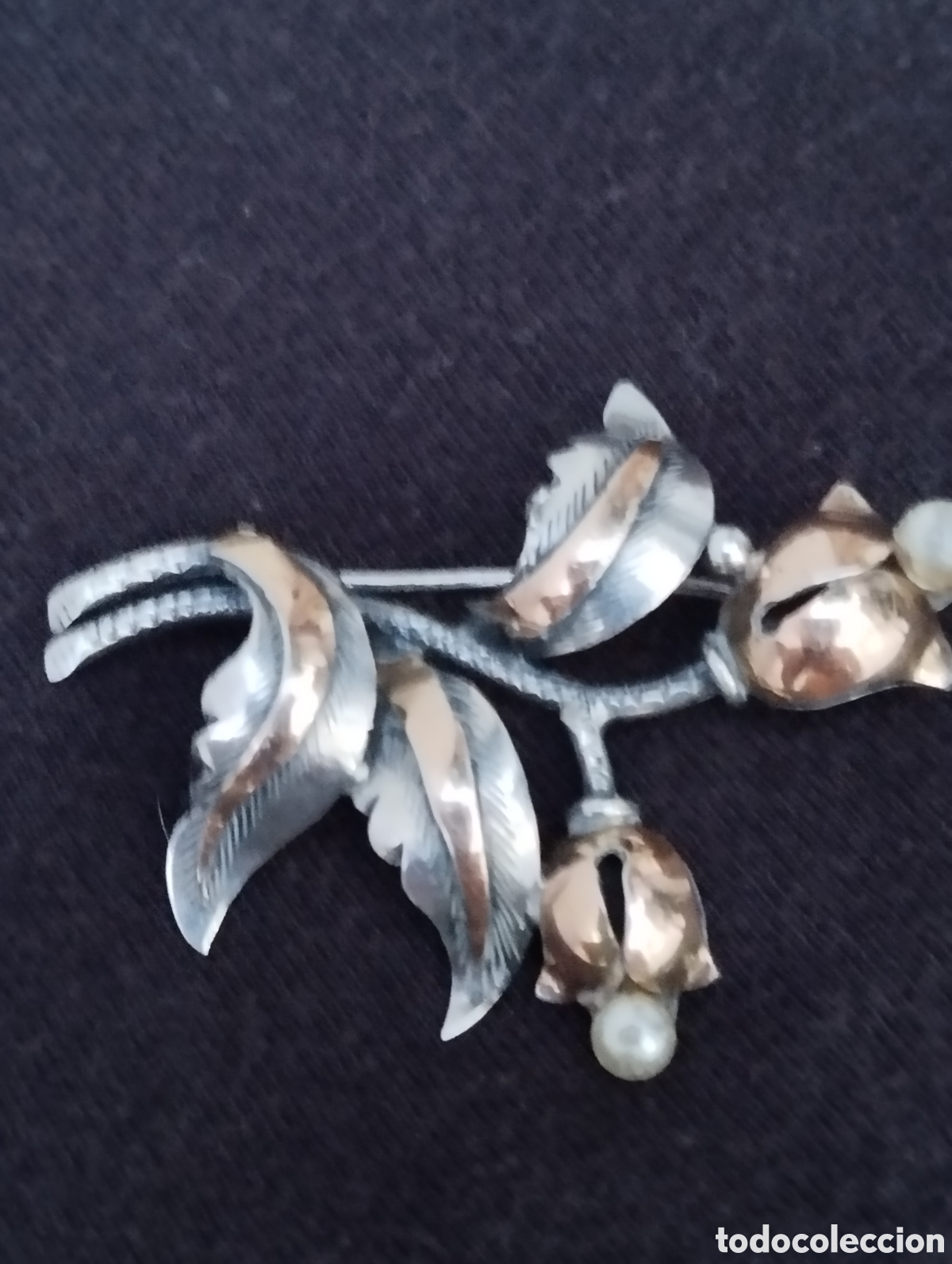 Joyeria: Broche de plata con laminas de oro - Foto 4