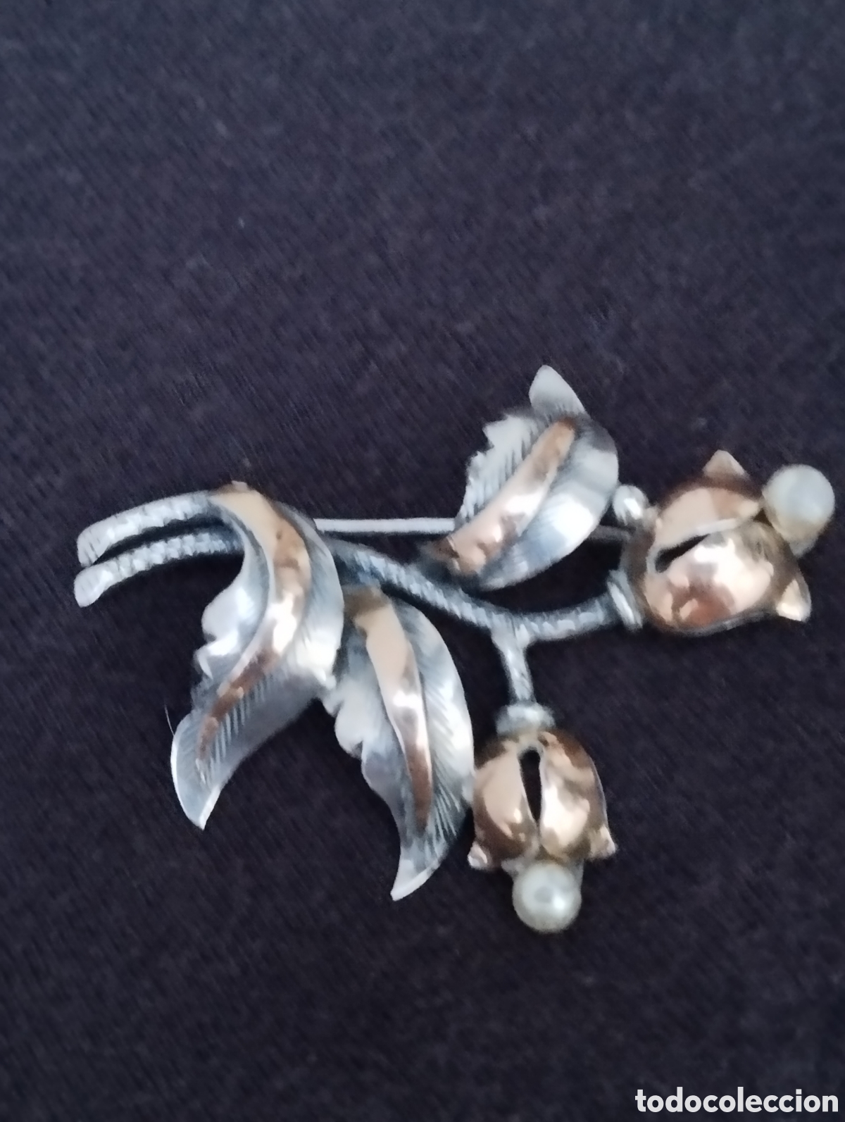 Joyeria: Broche de plata con laminas de oro - Foto 5