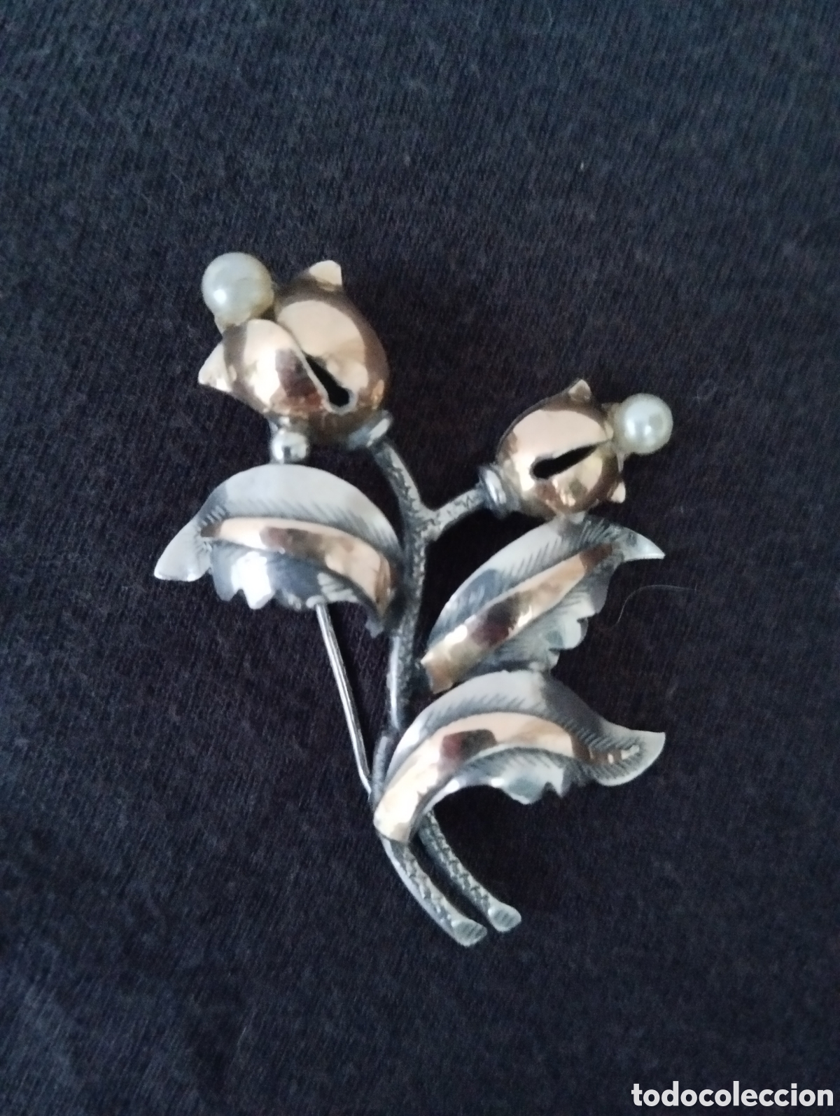 Joyeria: Broche de plata con laminas de oro - Foto 10