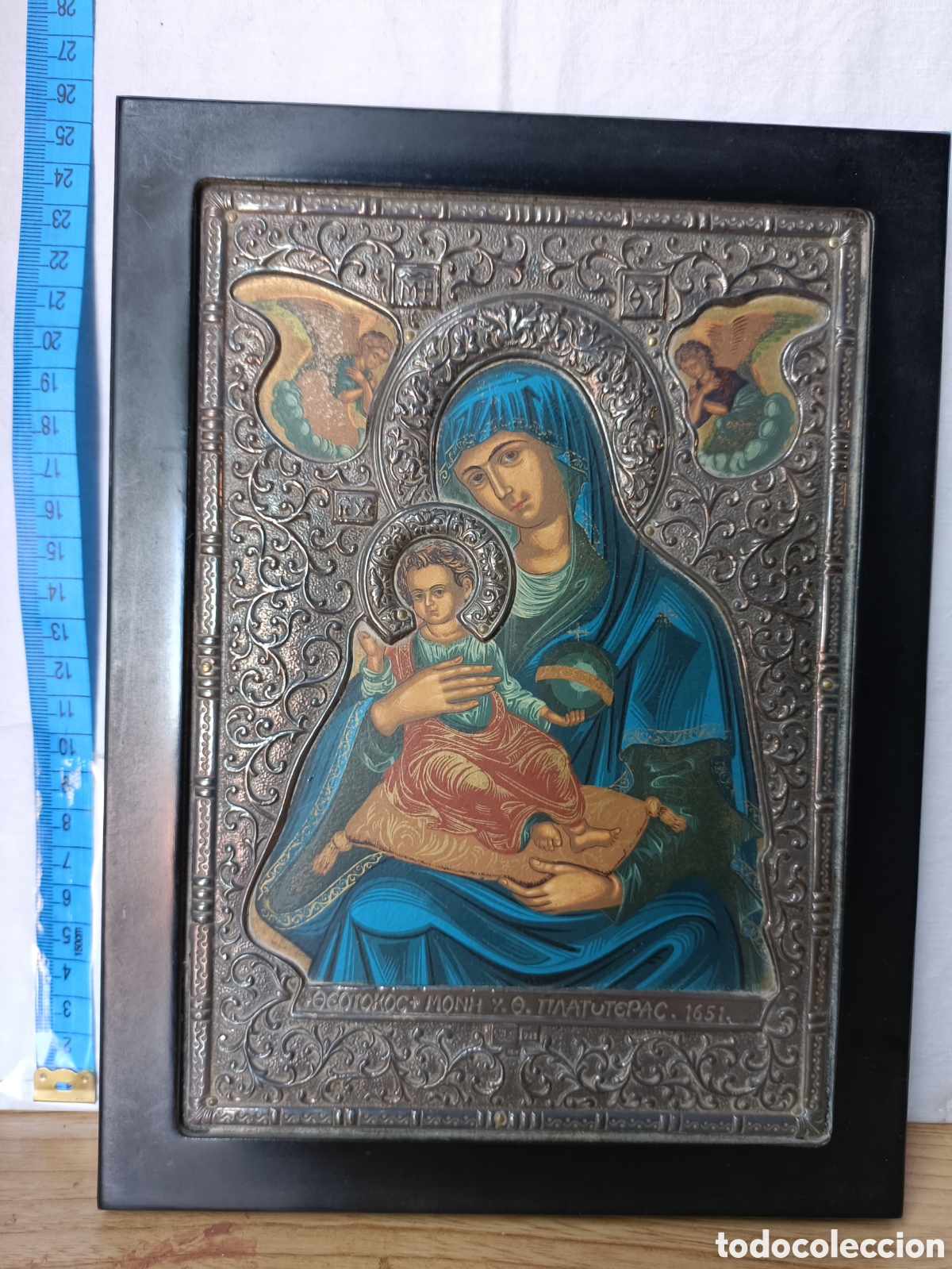 Joyeria: Icono plata contrastada, virgen con el ni&ntilde;o. - Foto 2