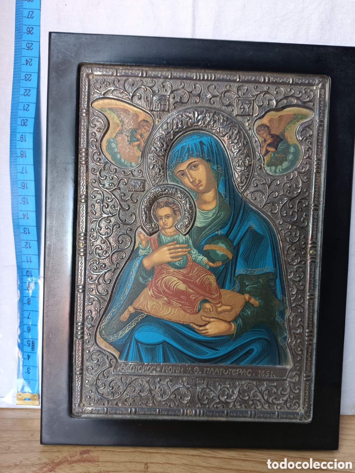 Joyeria: Icono plata contrastada, virgen con el ni&ntilde;o. - Foto 3