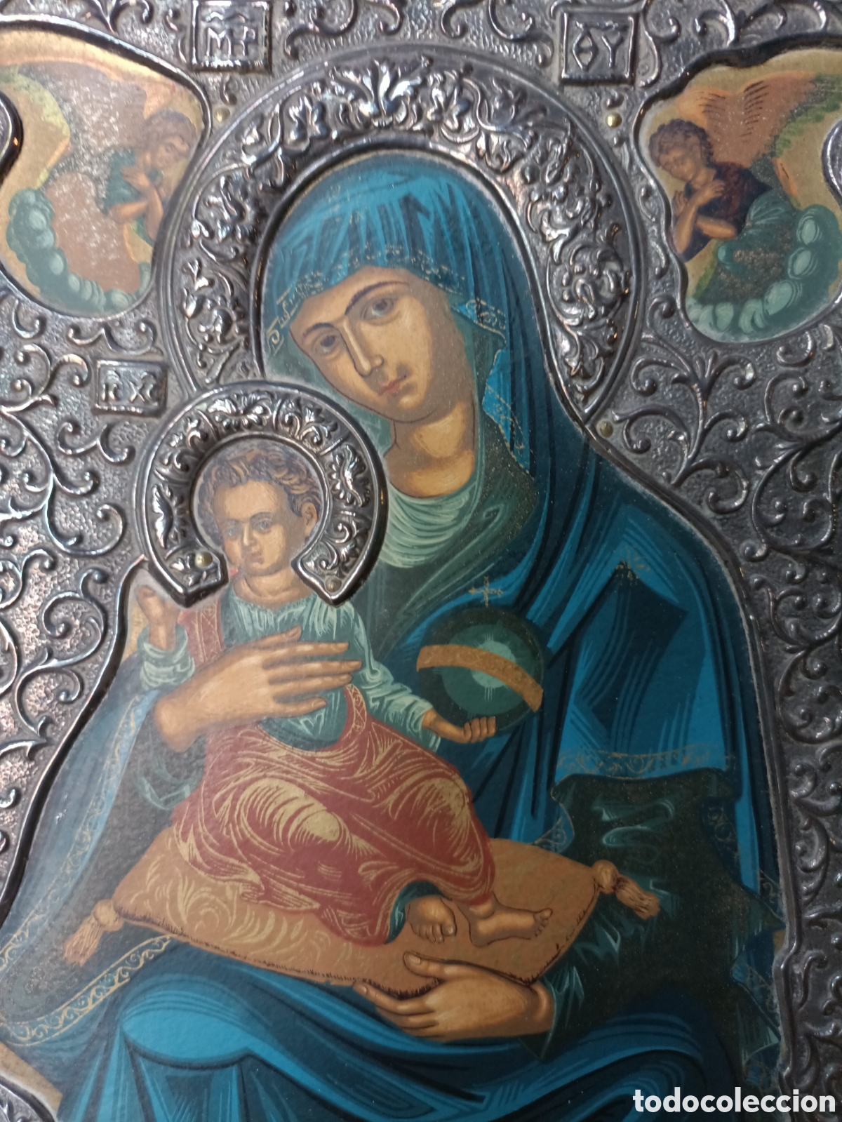 Joyeria: Icono plata contrastada, virgen con el ni&ntilde;o. - Foto 4