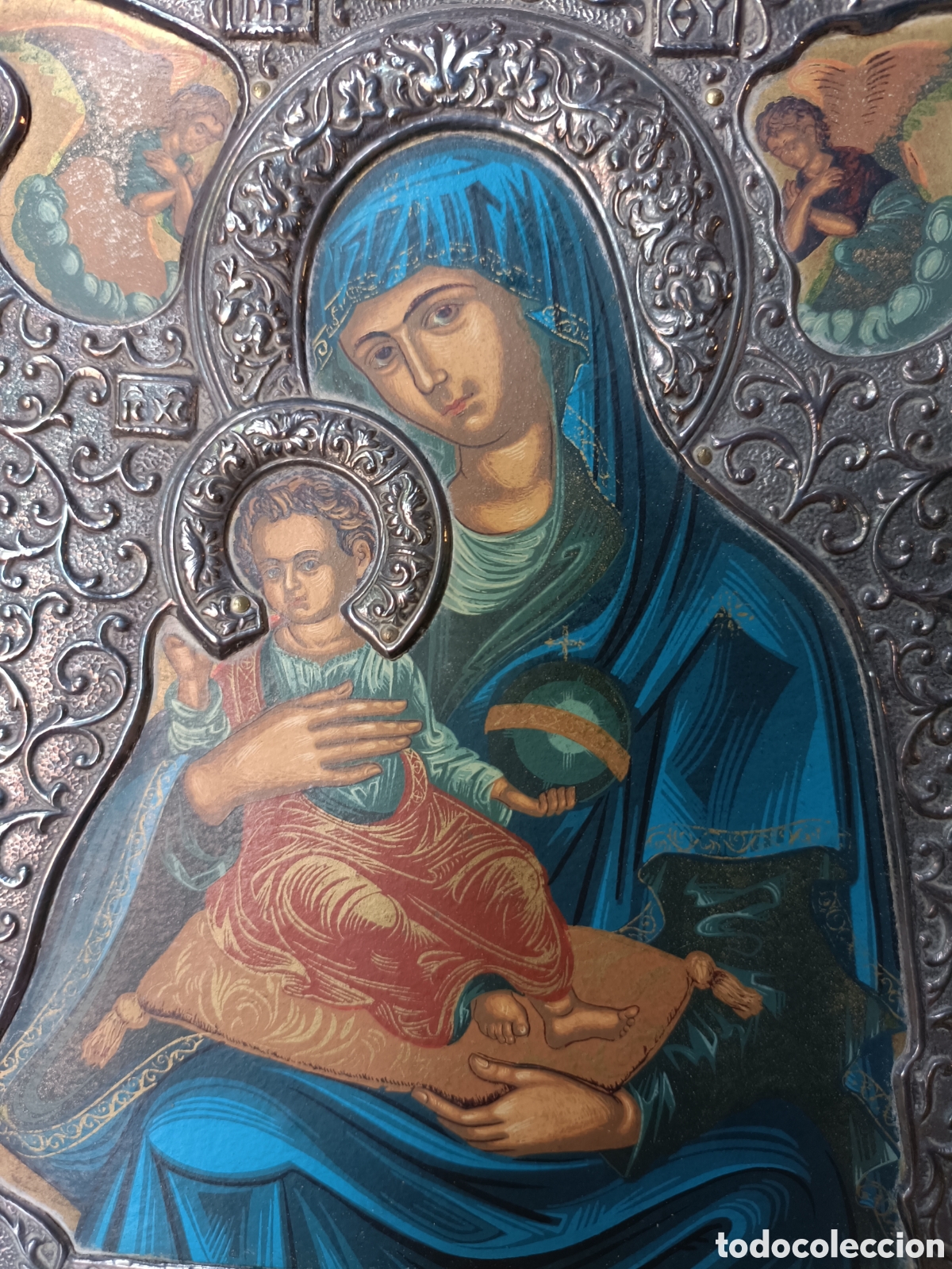 Joyeria: Icono plata contrastada, virgen con el ni&ntilde;o. - Foto 5