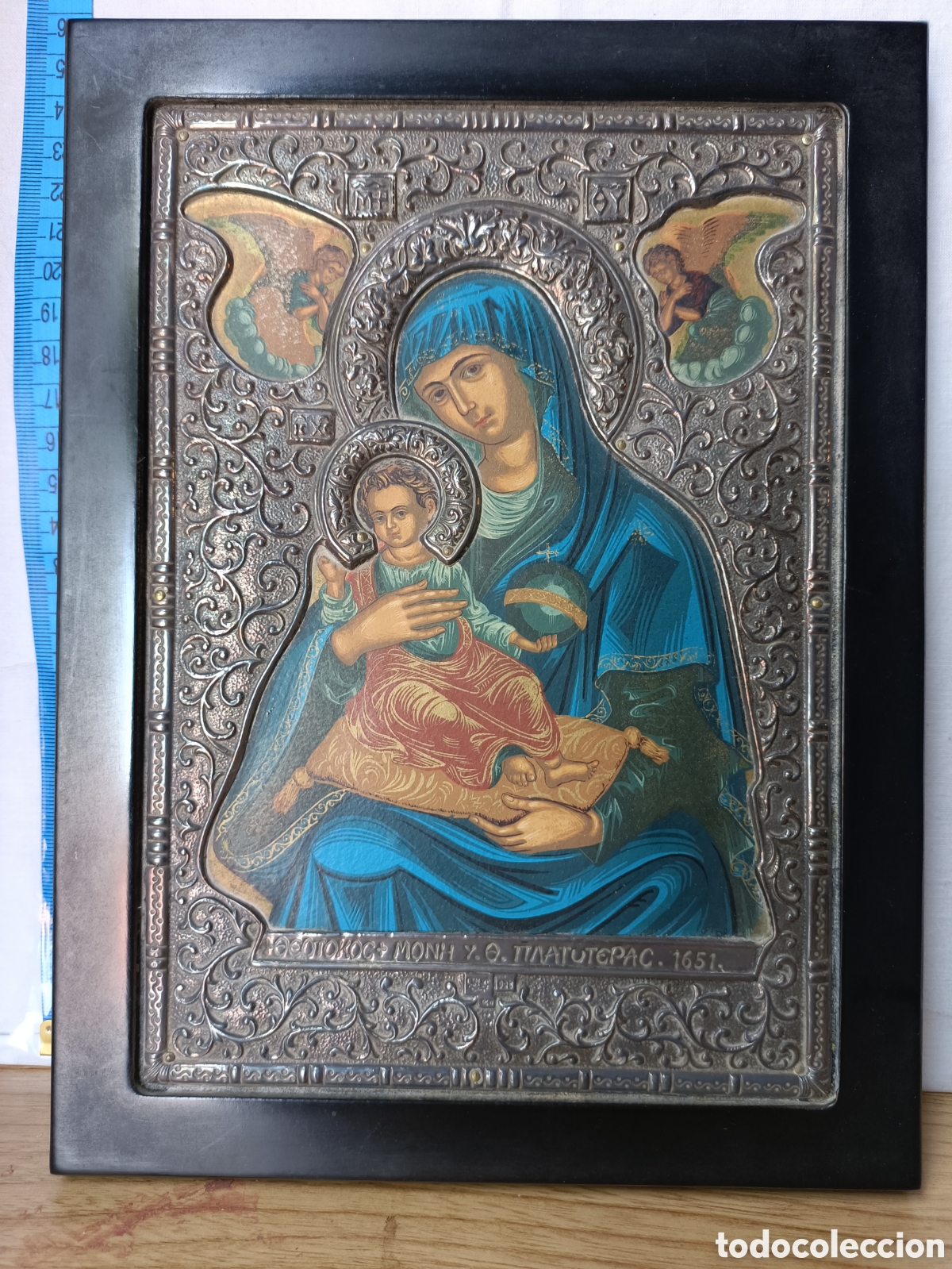 Joyeria: Icono plata contrastada, virgen con el ni&ntilde;o. - Foto 1