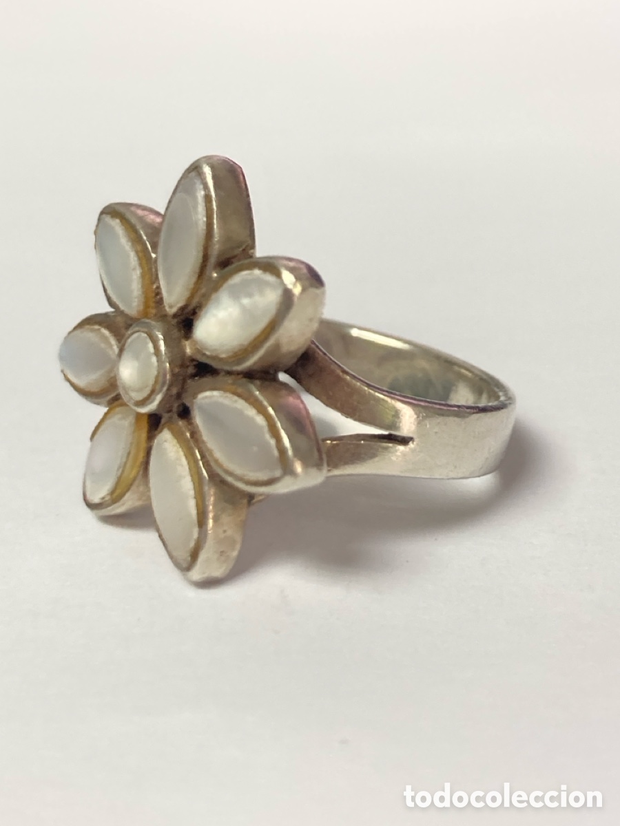 Joyeria: Sortija de plata y nacar /S199 - Foto 2