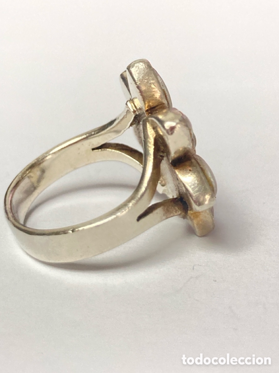 Joyeria: Sortija de plata y nacar /S199 - Foto 3