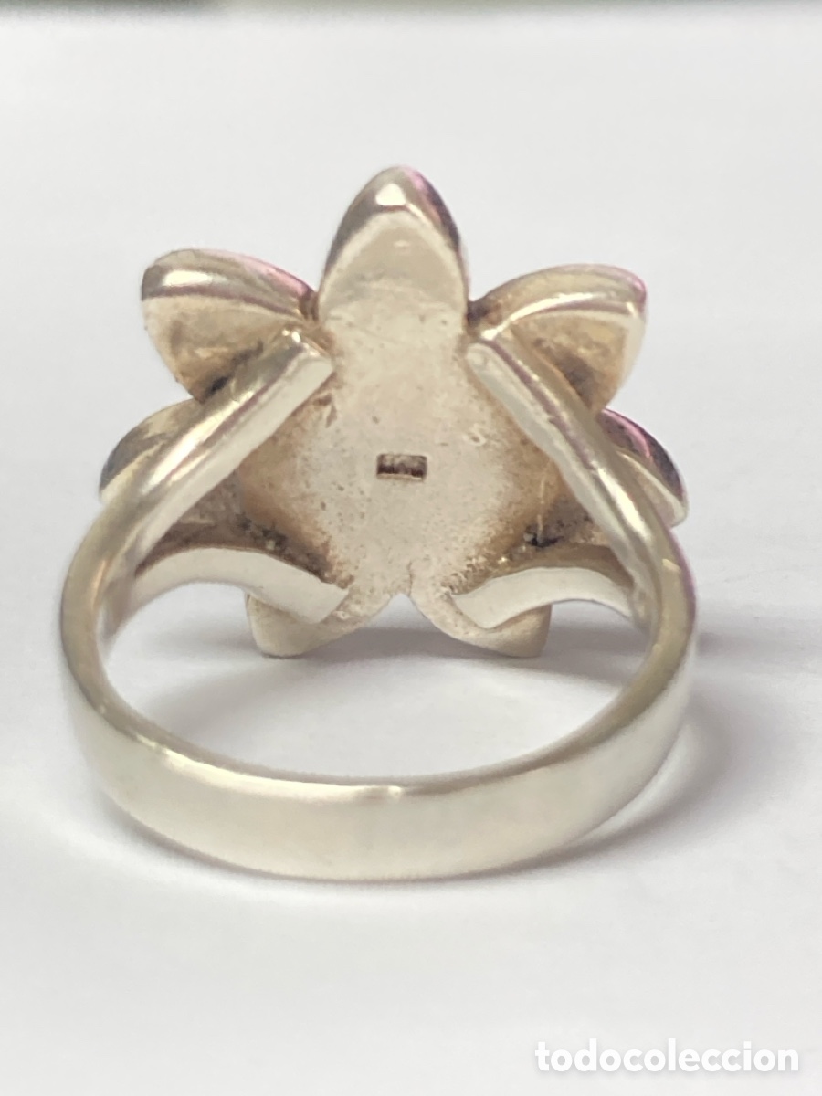 Joyeria: Sortija de plata y nacar /S199 - Foto 4