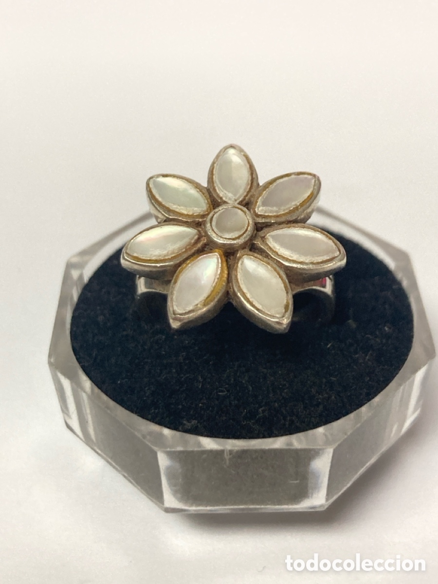 Joyeria: Sortija de plata y nacar /S199 - Foto 5
