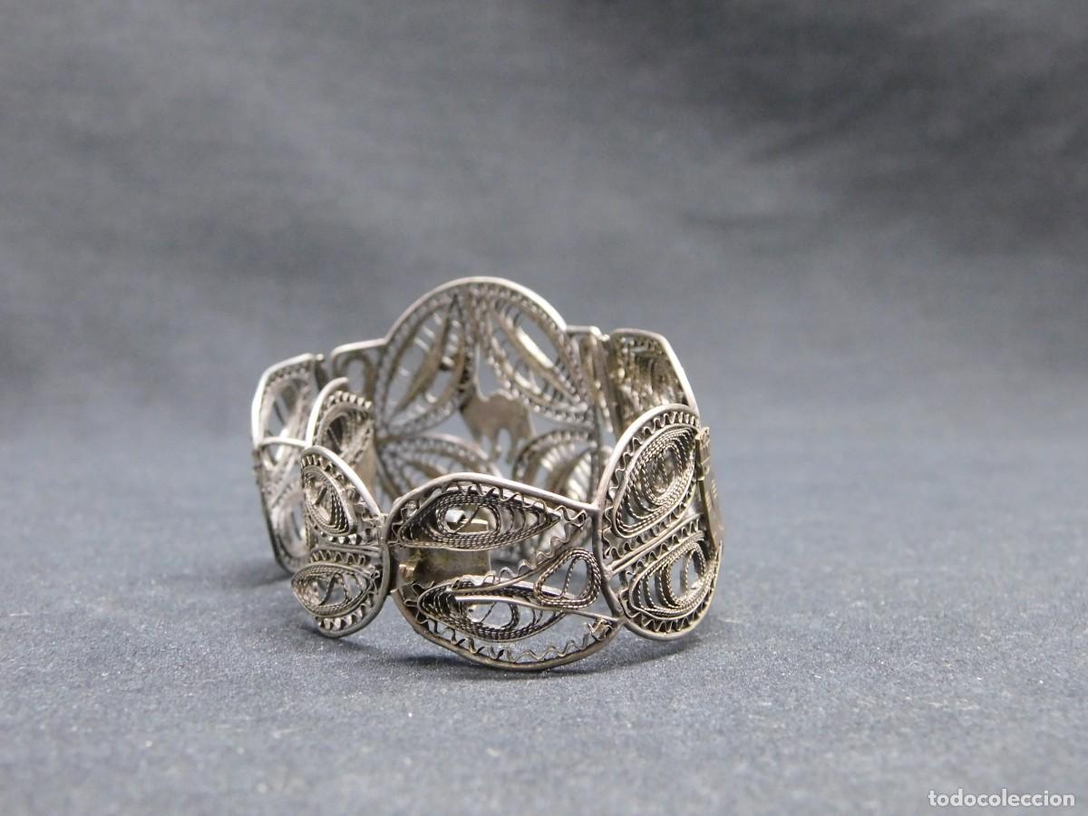 Joyeria: ANTIGUA PULSERA FILIGRANA DE PLATA - Foto 4