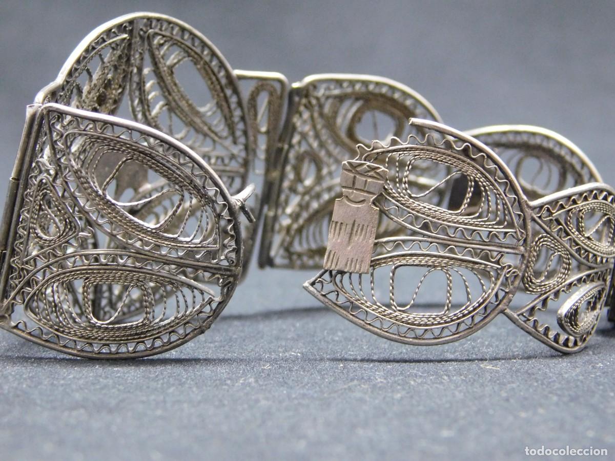 Joyeria: ANTIGUA PULSERA FILIGRANA DE PLATA - Foto 6