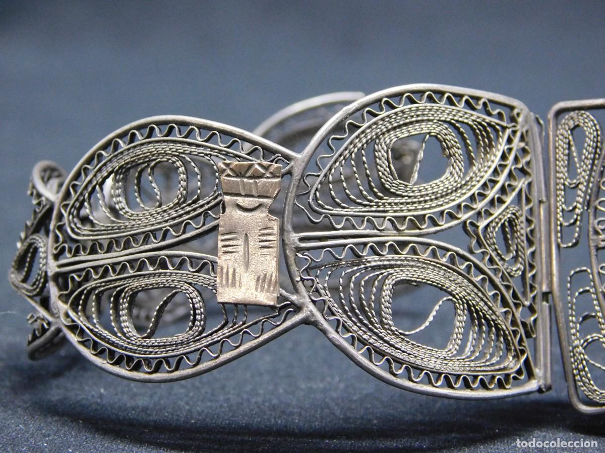 Joyeria: ANTIGUA PULSERA FILIGRANA DE PLATA - Foto 9