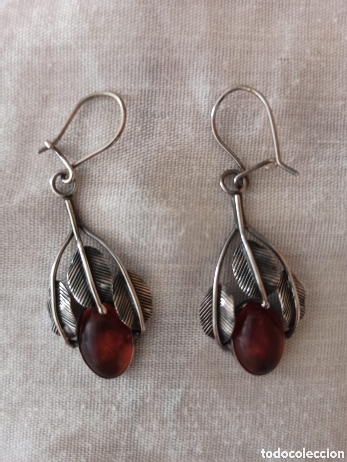 Joyeria: Lote de Colgante y pendientes de &aacute;mbar y plata - Foto 3