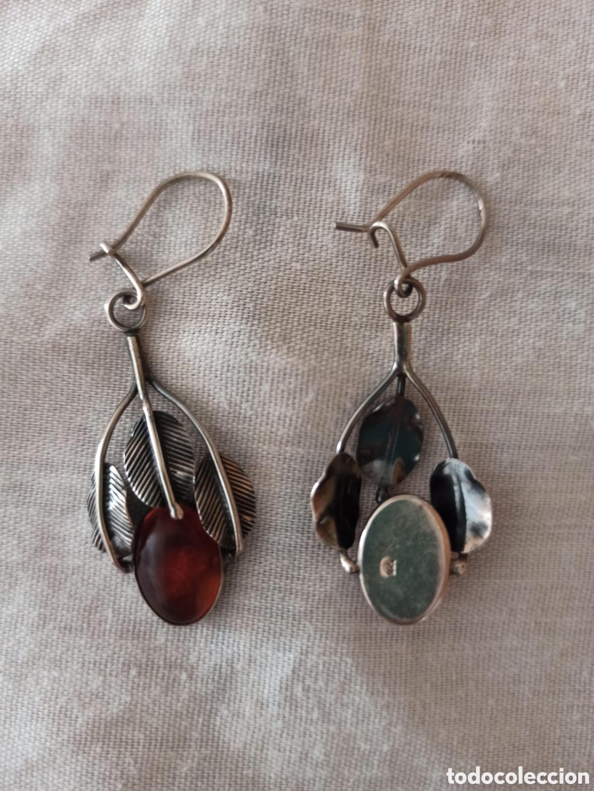 Joyeria: Lote de Colgante y pendientes de &aacute;mbar y plata - Foto 4