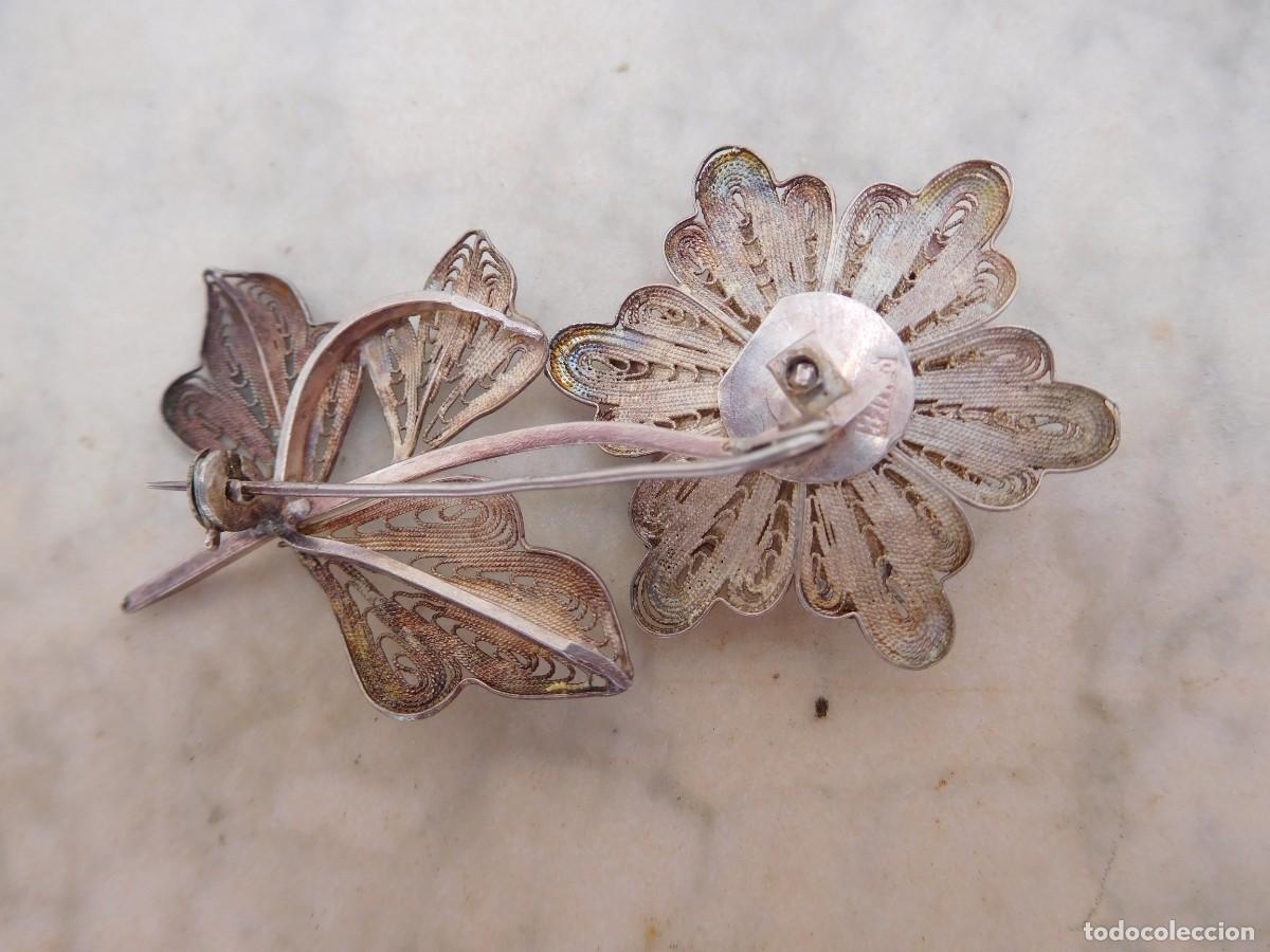 Joyeria: Broche antiguo de plata filigrana - Foto 2