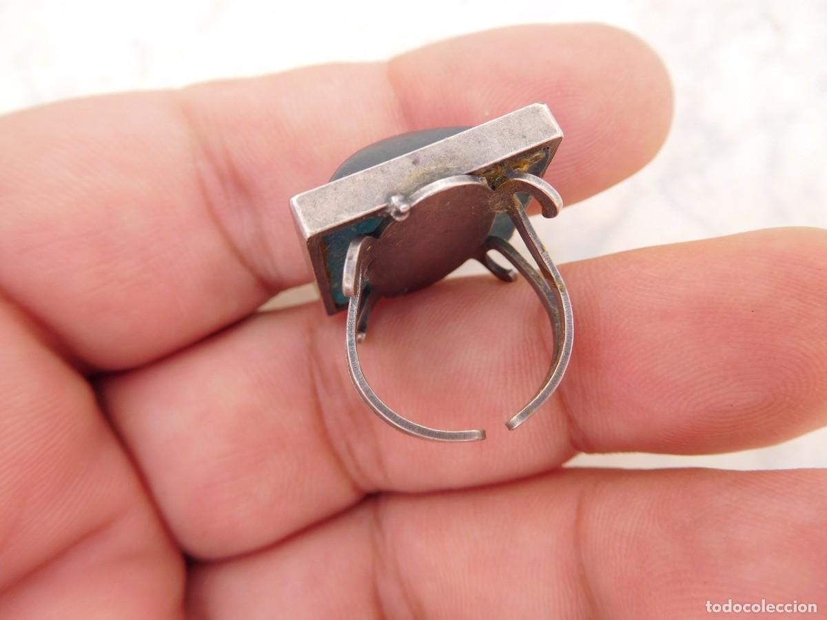 Joyeria: Anillo vintage de plata con cristal - Foto 3