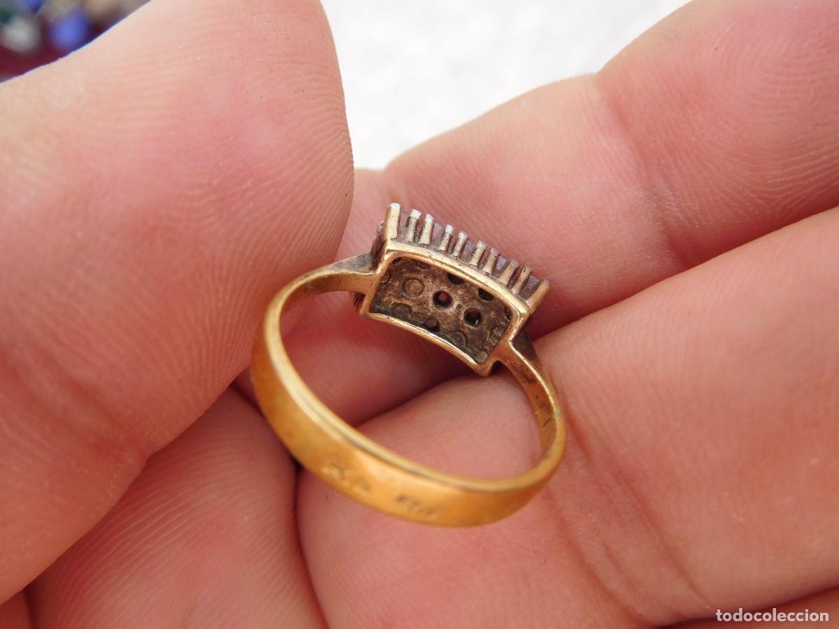 Joyeria: Anillo de plata dorada vintage - Foto 4