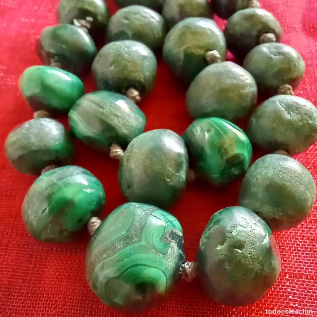 Joyeria: Pulsera de Malaquita antigua - Foto 2