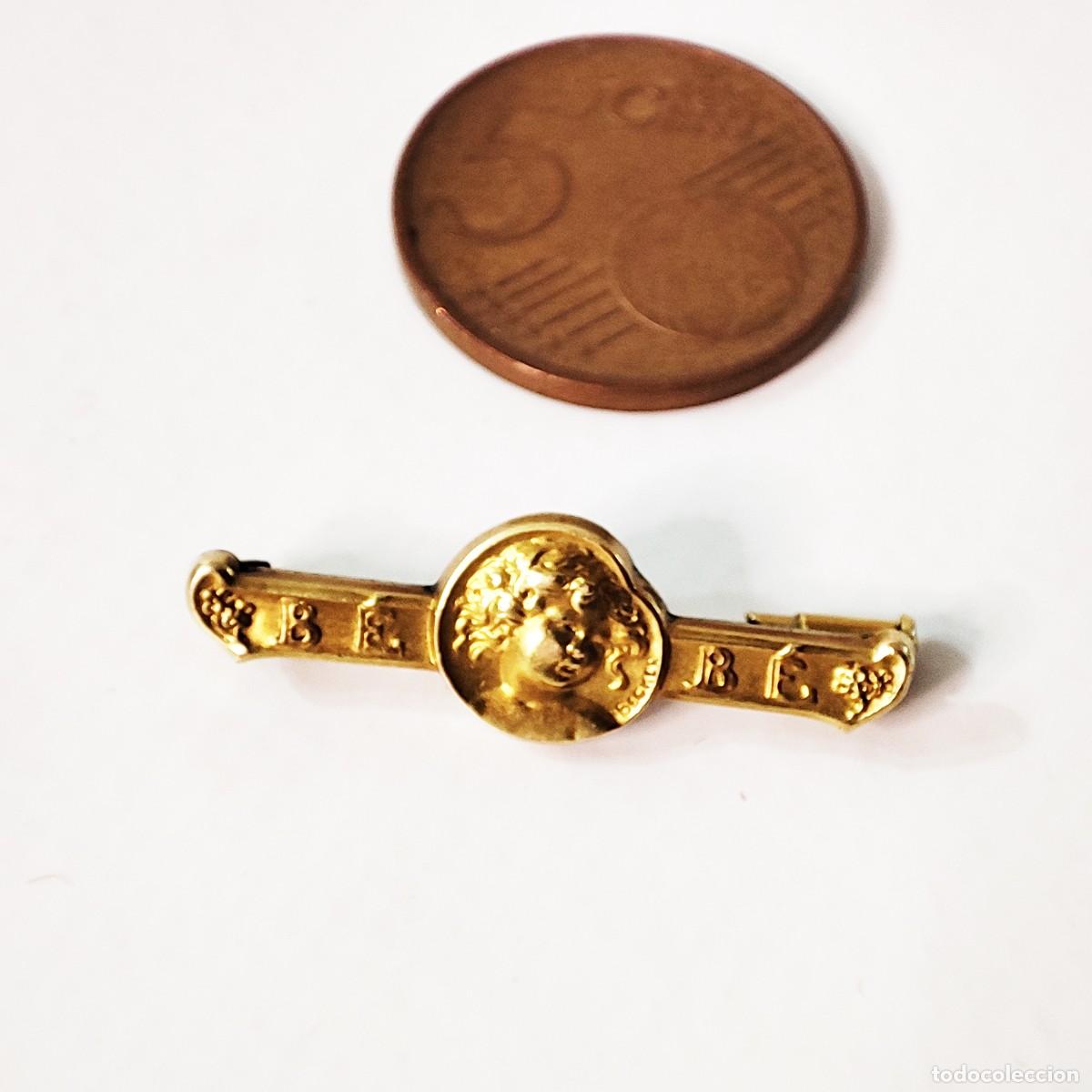 Joyeria: Becker- Broche Art Nouveau Bebe oro fix - Foto 5