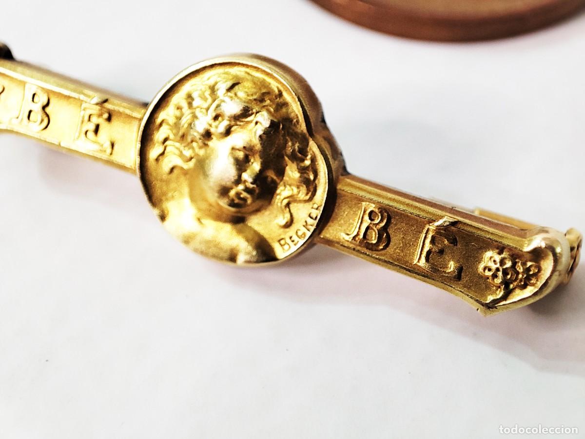 Joyeria: Becker- Broche Art Nouveau Bebe oro fix - Foto 6