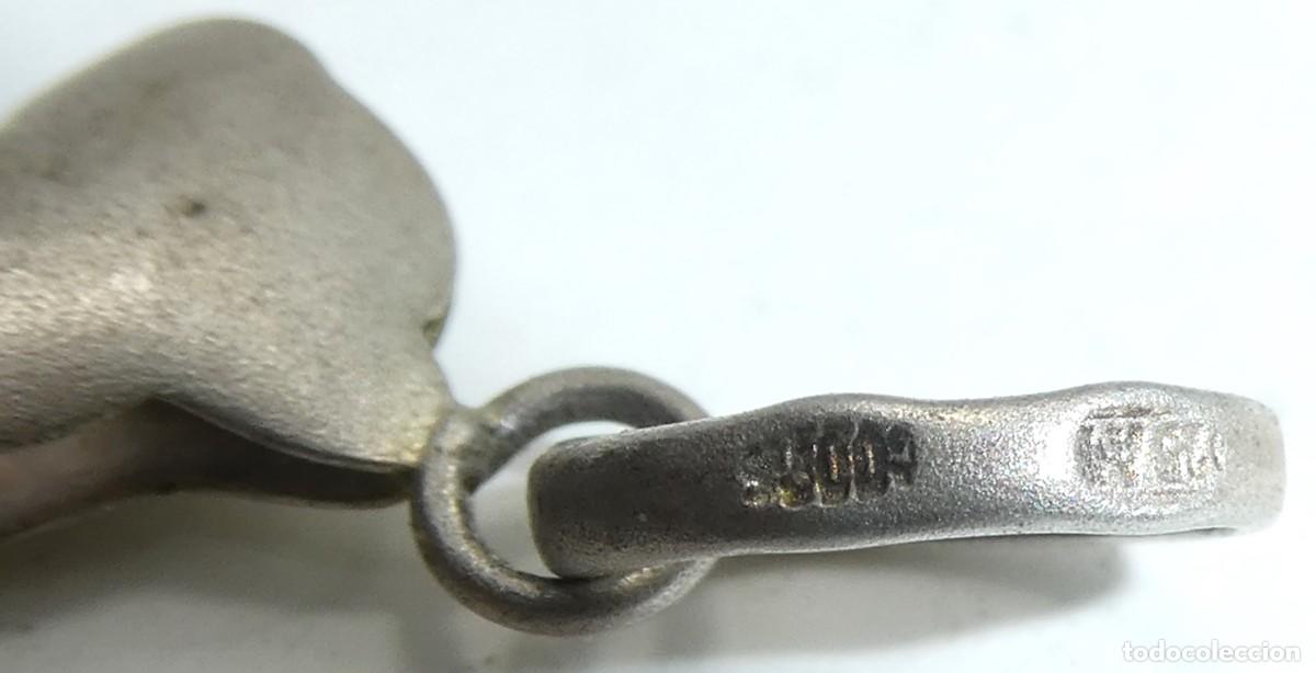 Joyeria: Viejo colgante de un perro de plata - Foto 3