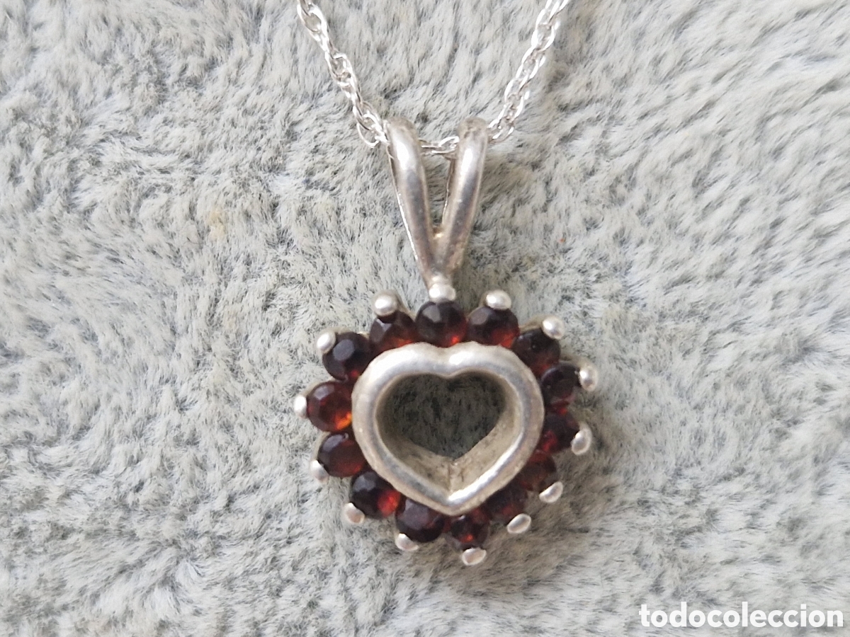 Joyeria: CORAZON PLATA Y GRANATES CON CADENA - Foto 5