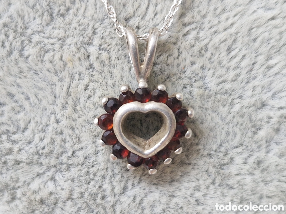 Joyeria: CORAZON PLATA Y GRANATES CON CADENA - Foto 6