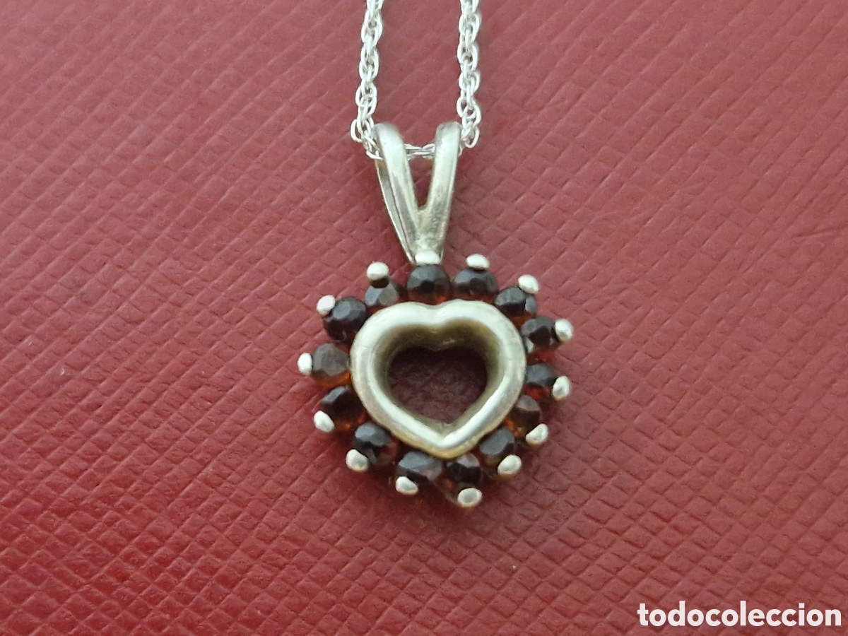 Joyeria: CORAZON PLATA Y GRANATES CON CADENA - Foto 7