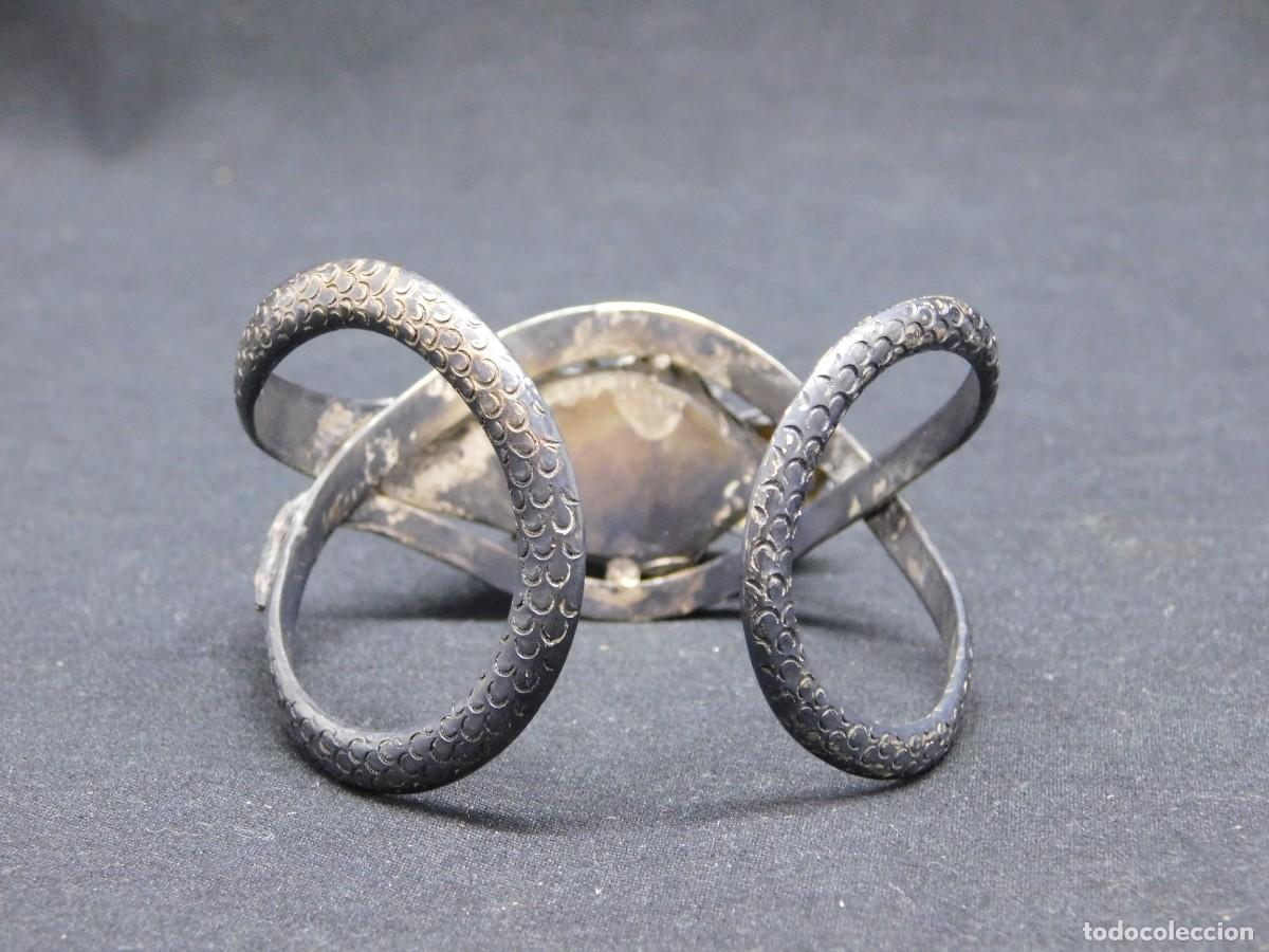 Joyeria: ANTIGUA PULSERA SERPIENTE DE PLATA - Foto 5