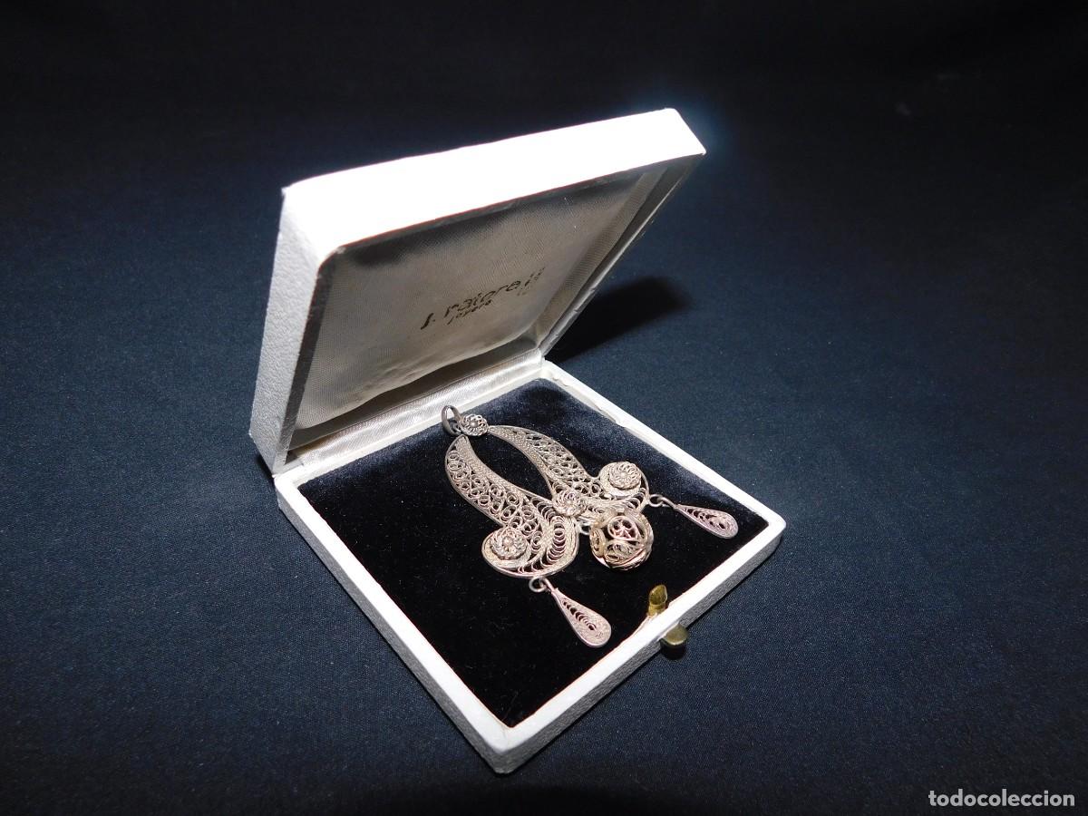 Joyeria: ANTIGUO COLGANTE FILIGRANA DE PLATA - Foto 2