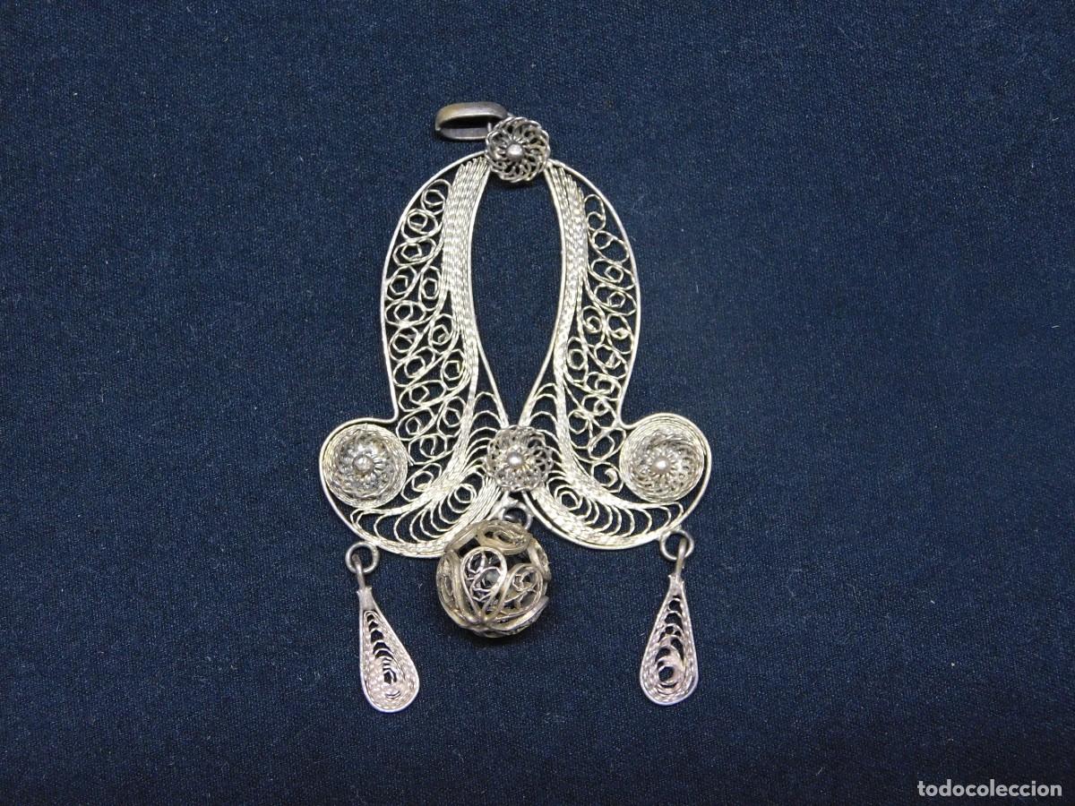 Joyeria: ANTIGUO COLGANTE FILIGRANA DE PLATA - Foto 3