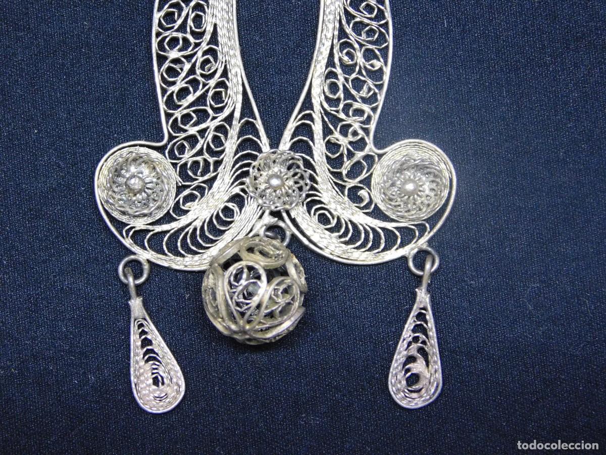 Joyeria: ANTIGUO COLGANTE FILIGRANA DE PLATA - Foto 4