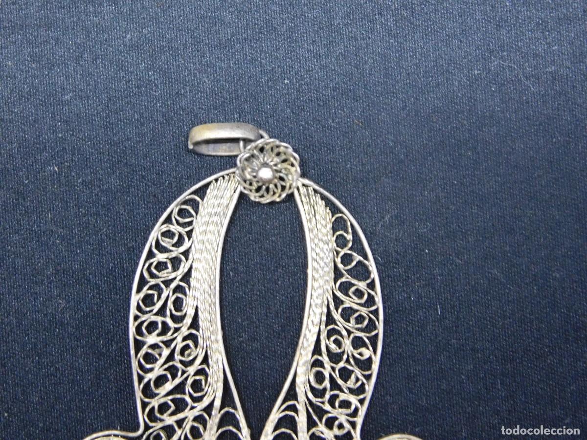 Joyeria: ANTIGUO COLGANTE FILIGRANA DE PLATA - Foto 5