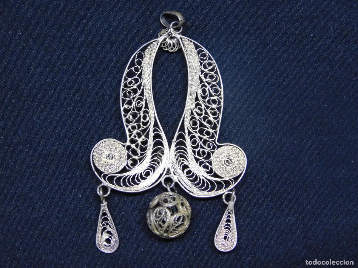 Joyeria: ANTIGUO COLGANTE FILIGRANA DE PLATA - Foto 6