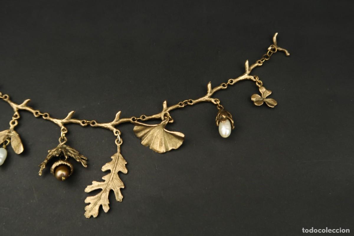 Joyeria: Antigua Pulsera de Metal Dorado - Foto 5