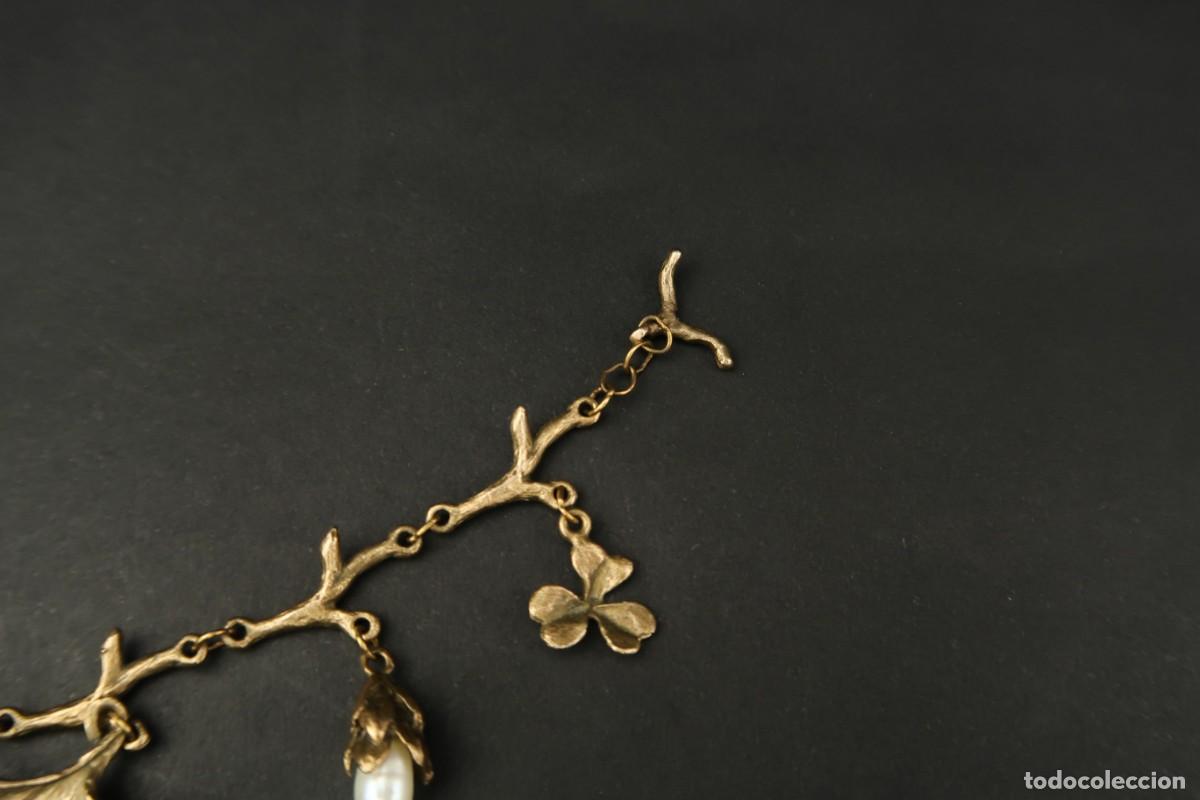 Joyeria: Antigua Pulsera de Metal Dorado - Foto 6
