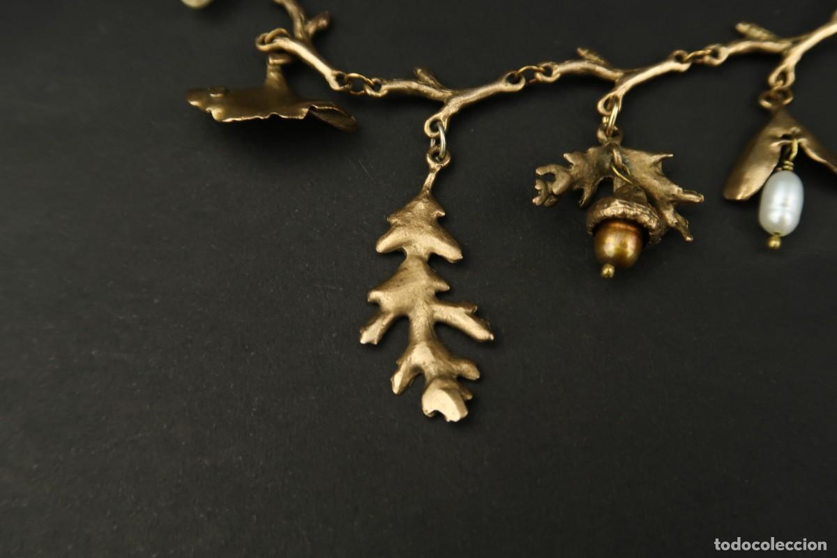 Joyeria: Antigua Pulsera de Metal Dorado - Foto 9