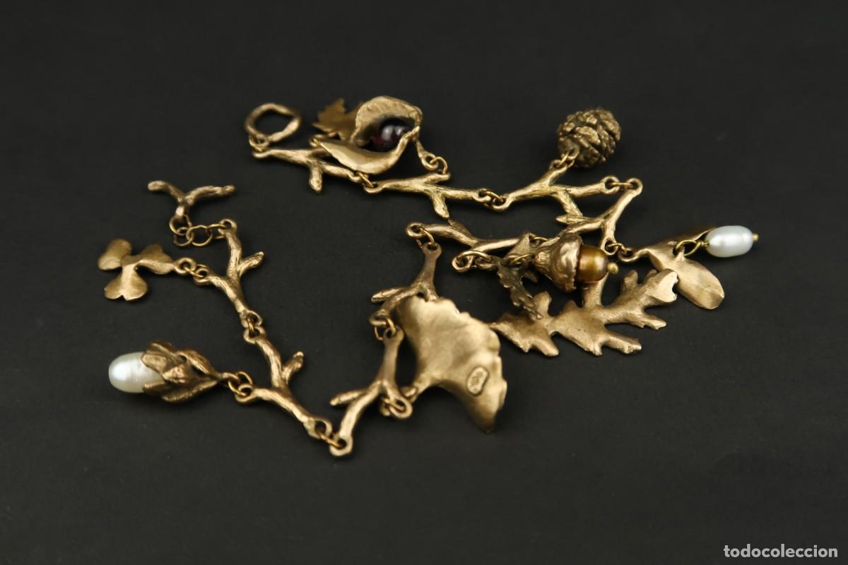 Joyeria: Antigua Pulsera de Metal Dorado - Foto 12