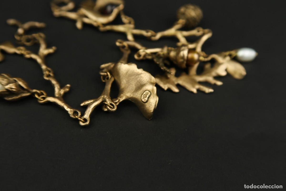 Joyeria: Antigua Pulsera de Metal Dorado - Foto 13