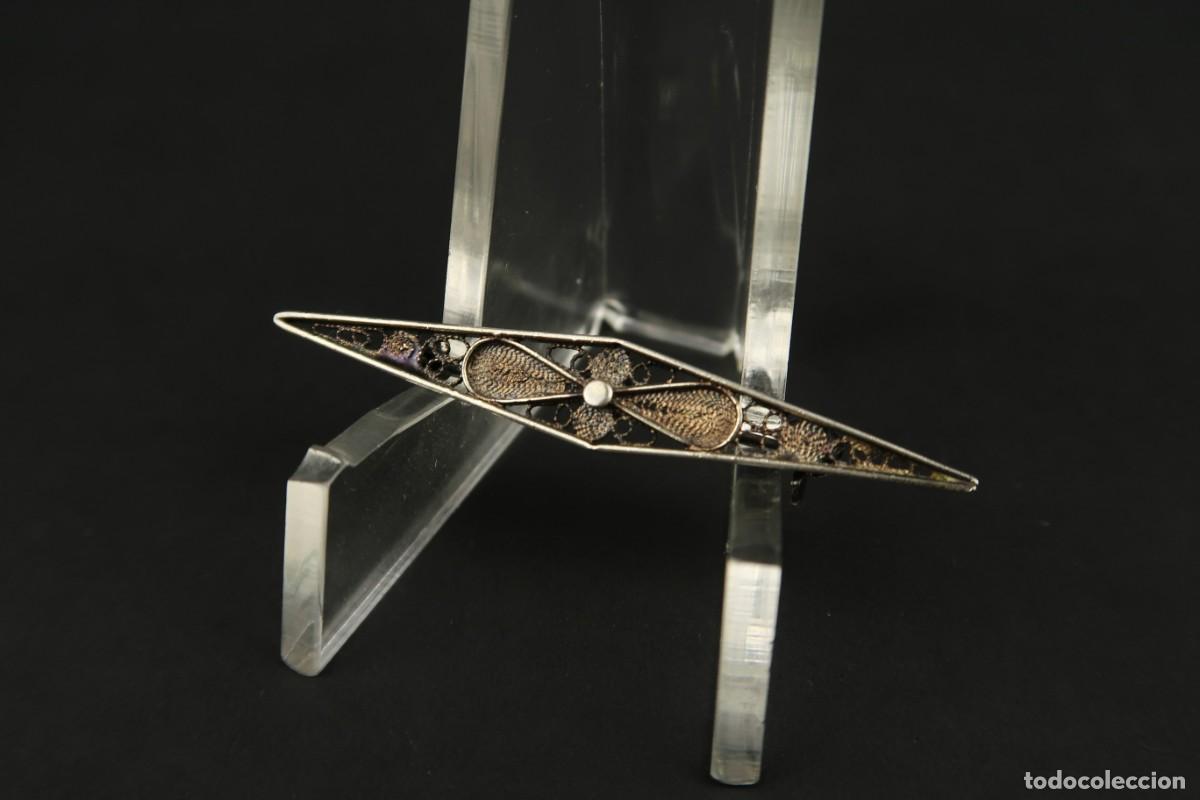 Joyeria: Antiguo Broche de Plata Filigrana - Foto 4