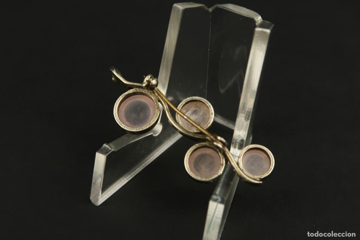 Joyeria: Antiguo Broche de Plata y Cuarzo Rosa - Foto 8