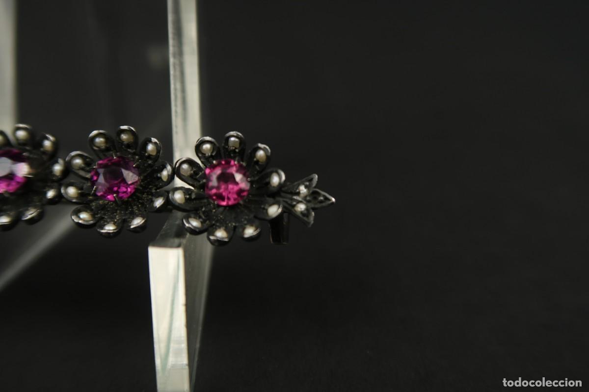 Joyeria: Antiguo Broche de Plata forma de Flores - Foto 6