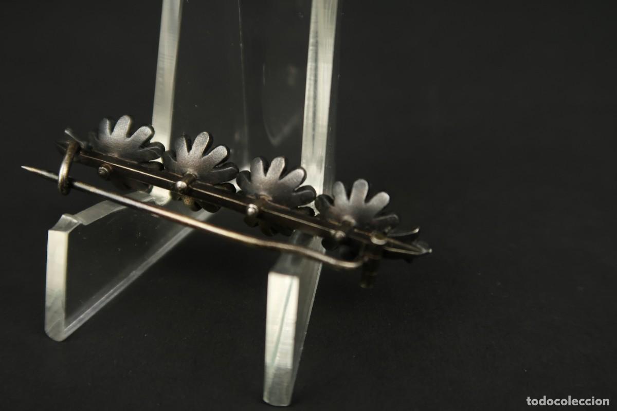 Joyeria: Antiguo Broche de Plata forma de Flores - Foto 11