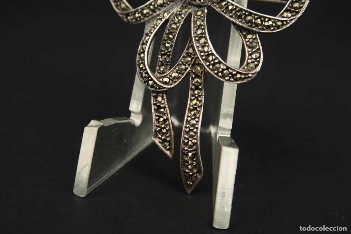 Joyeria: Antiguo Broche de Plata y Marcasitas - Foto 5