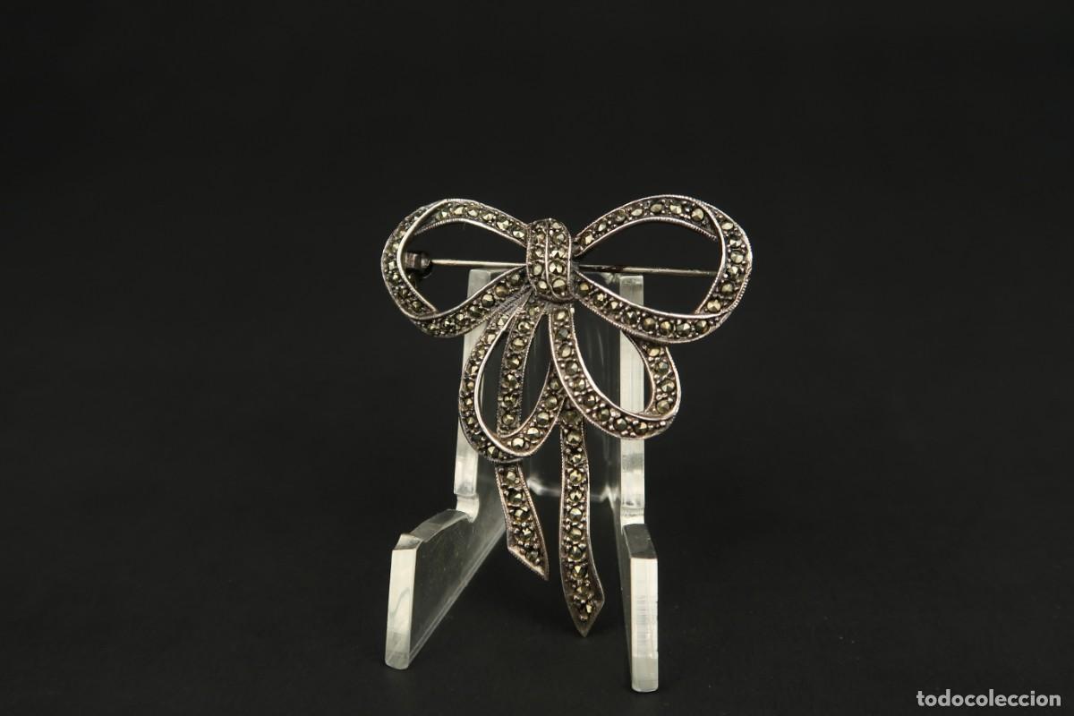 Joyeria: Antiguo Broche de Plata y Marcasitas - Foto 6