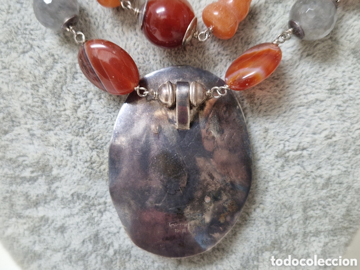 Joyeria: COLLAR GRANDE EN PLATA Y AGATAS NATURALES - Foto 6