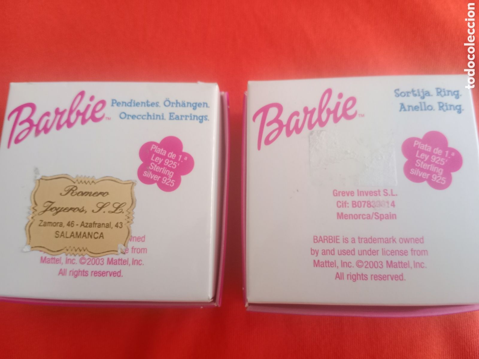 Joyeria: Lote de pendientes y anillo Barbie - Foto 4
