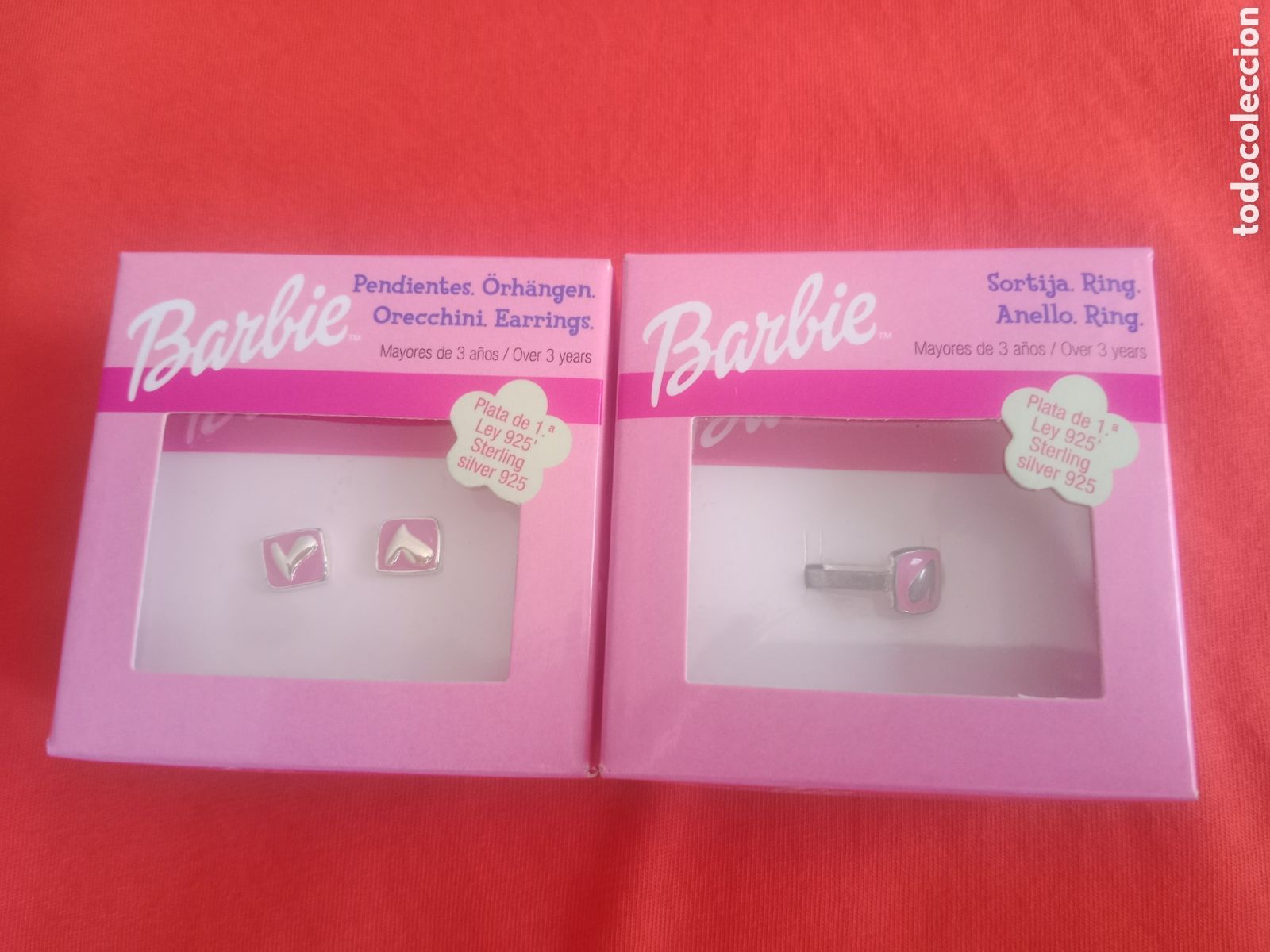 Joyeria: Lote de pendientes y anillo Barbie - Foto 1