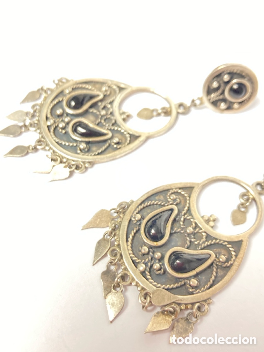 Joyeria: Preciosos pendientes de plata y onix / P158 - Foto 5