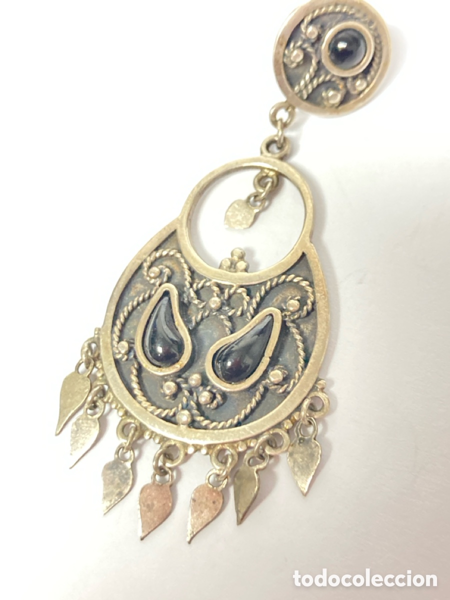 Joyeria: Preciosos pendientes de plata y onix / P158 - Foto 6