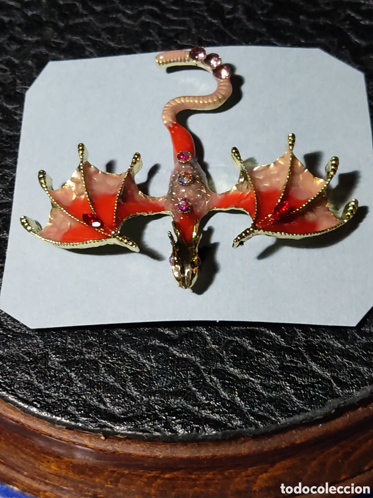 Joyeria: Broche drag&oacute;n esmaltado con circonitas. - Foto 3